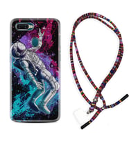 Oppo A5S A15 A16 A54 A55 A73 A74 Kılıf Boyun Asklı Rasta Silikon Astronot Signs 1753