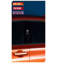 Araç Kapı Direk Kaplama Folyosu Vandetta Desenli (Sağ Sol Takım) (2 Adet) - 22x5 (Çok Renkli)
