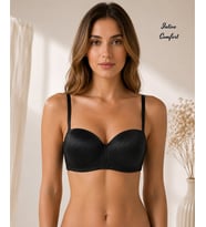 SoftLift C Cup Destekli Balenli Lazer Kesim Straplez Lotus Kesim Askılı Parlak İthal Sütyen