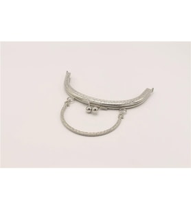 Çanta Klips Saplı - 16 cm Gümüş