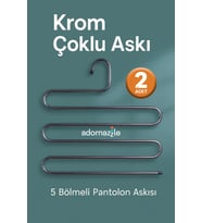 2’li Çoklu Pantolon Askısı, Metal Dolap İçi Düzenleyici, Pratik Askılık