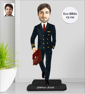 Kişiye Özel Pilot Erkek Ahşap Eco Biblo -1