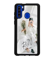Reeder P13 Blue Max Uyumlu Harfli Bulanık Fotoğraf Tasarımlı Glossy Telefon Kılıfı
