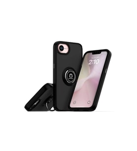 Apple İphone 16e Kılıf Montreal Yüzüklü Silikon Kapak - Siyah