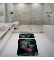 Banyo Halısı Ikili Klozet Takımı Kaymaz Tabanlı Banyo Paspas Takımı (Karışık)