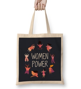 Feminism Women Power Bez Çanta Uzun Saplı