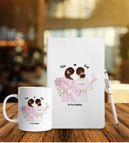 Arkadaşa Özel Beyaz Defter Kalem Kupa Set