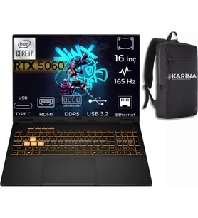 Asus Tuf Gaming F16 I7-14650HX FX608JMR-RV024-003 48GB 1tb RTX5060 Freedos 16" Taşınabilir Bilgisayar