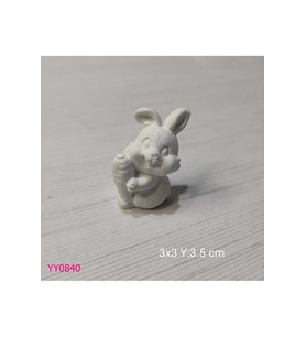 YY0840 Havuçlu Tavşan Biblo Silikon Kalıp
