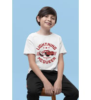 Lightning Mcqueen Baskılı Unisex Şimşek Arabalar Çizgi Film Çocuk Tişört (1-12 Yaş)