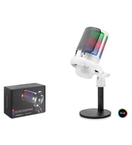 Profesyonel Mikser Kontrollü Gaming Rgb Mikrofon 24 Bit Çinko Alaşım Gövde Type-C - Beyaz ME6SW