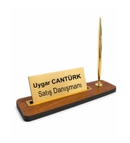Kişiye Özel Premium Ahşap Masa İsimliği