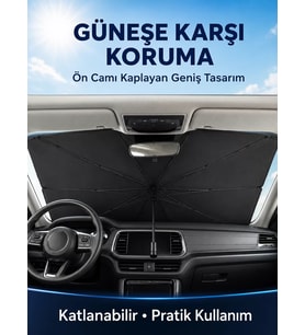 Mini Cooper Fiat 500 Smart Fortwo Hyundai i10 Kia Picanto Uyumlu Oto Şemsiye Yeni Nesil