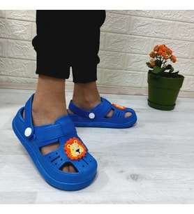 Da-Ye 1001 P Mavi Önü Kapalı Yumuşacık Kaydırmaz Sandalet & Terlik
