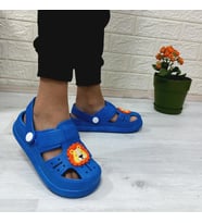 Da-Ye 1001 P Mavi Önü Kapalı Yumuşacık Kaydırmaz Sandalet & Terlik