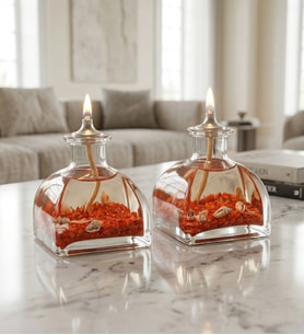 impeRiums Ocean Red Dekoratif Kandil Mum 2'li Set