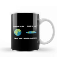 Real Earth Has Curves Flat Earth Kupa Bardak Porselen