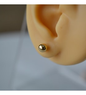 Çelik Gold Top Küpe 5 mm Tek Adet (Çok Renkli)