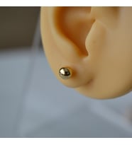 Çelik Gold Top Küpe 5 mm Tek Adet (Çok Renkli)
