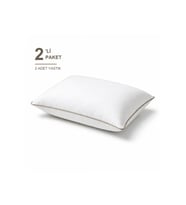 Biyeli Yastık 2'li Paket 50x70 cm 800 gr Boncuk Silikon Dolgulu Vizon
