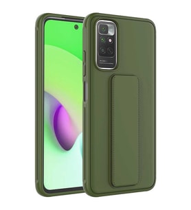 Xiaomi Redmi Note 11 Pro 5G Kılıf Qstand Katlanabilir Standlı (Koyu Yeşil)