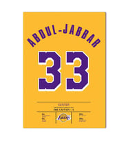 Kareem Abdul-Jabbar Forma Kanvas Tablo 40x55cm NBA Los Angeles Lakers Jersey