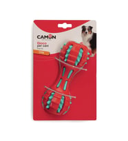 Camon Dikenli Uçlu İki Renkli TPR Dambıl Köpek Oyuncağı 18 Cm