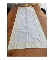 Naturel Dantel Detaylı Runner 50x130