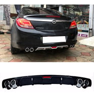 Opel insignia Siyah Difüzör 4 Krom Egzoz Görünümlü Difizör Arka Ek Body Kit
