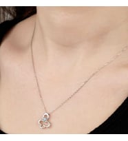 Swarovski Taşlı Gümüş Kelebek Bayan Kolye