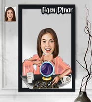 Kişiye Özel 3D  Ahşap Tablo Tarot Bakan Kadın 30x40 -1