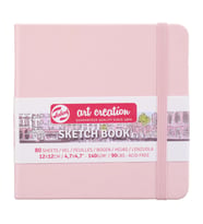 TAC SK.BLCK P.PINK 12X12 140G SKETCHBOOK