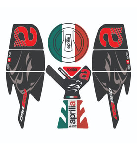 Grippatch Aprilia RS 660 (2025) ile Uyumlu 13 Parça Renkli Tank Pad Seti GC61-2