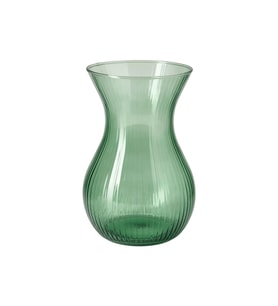 Cam vazo, yeşil, 18 cm