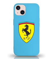 Apple iPhone 13 Uyumlu Lansman Kılıf Ferrari Tasarımlı Altı Kapalı İçi Kadife Kaplı  Kapak (Şeffaf)