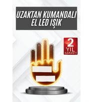 Mey İthalat® Uzaktan Kumandalı El Orta Parmak Led Araç Camına Özel