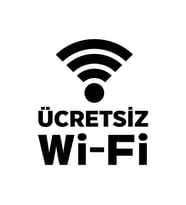 Ücretsiz Wifi Simgesi Sticker Yapıştırma
