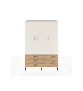 Kronos Dolap 5 Raflı 5 Çekmeceli Tek Askılı 132x59x195 Aytaşı-Aytaşı/Çam