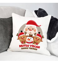 Kişiye Özel Noel Baba ve Arkadaşları Yastık