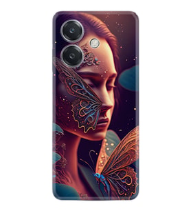 Oppo A3 Kılıf Boutique Baskılı Resimli Kelebek Kadın Pcode -075