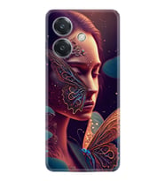 Oppo A3 Kılıf Boutique Baskılı Resimli Kelebek Kadın Pcode -075