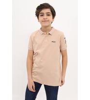 Toontoy Erkek Çocuk Nakışlı Tişört (Bej)