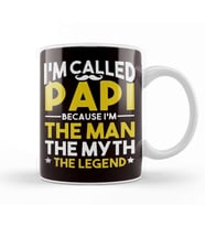 Papi Man Myth Legend Papa Poppa Dad Daddy Father Stepdad Kupa Bardak Porselen