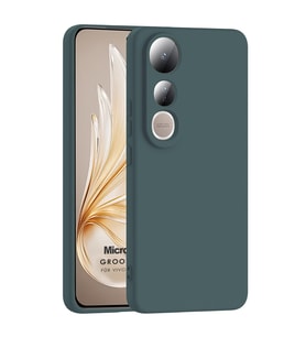 Microsonic Vivo V50 Lite 5G Kılıf Groovy Soft Koyu Yeşil (Koyu Yeşil)