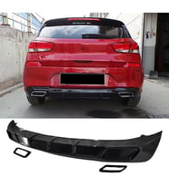 Hyundai i30 Difüzör Difizör Plastik Parlak Siyah Egzoz Görünüm 2017 2018 2019 2020 Arka-difizör-bodykit-ek
