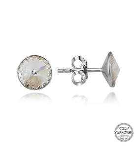 Swarovski Crystal Taşlı Gümüş Çivili Kadın Küpe