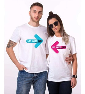 Tshirthane Sevgili Kombinleri I,M With Tohether Tshirt Kombini (Tek Ürün Fiyatıdır.)