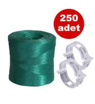  PİDOK SERA İPİ ORJİNAL BİTKİ KLİPSİ PAKETİ ŞEFFAF DOMATES KLİPSİ (TÜM BİTKİLER İLE UYUMLU KLİPS) 250 adet 