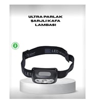 Mey İthalat® Gece Balıkçılığı İçin Ultra Parlak Şarjlı Kafa Lambası 4 Işık Modu + USB Şarj