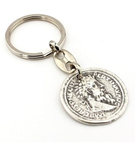 Macrinus Denarius Antik Roma İmparatorluk Sikkesi Metal Anahtarlık KC211